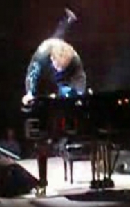 Elton John handstand